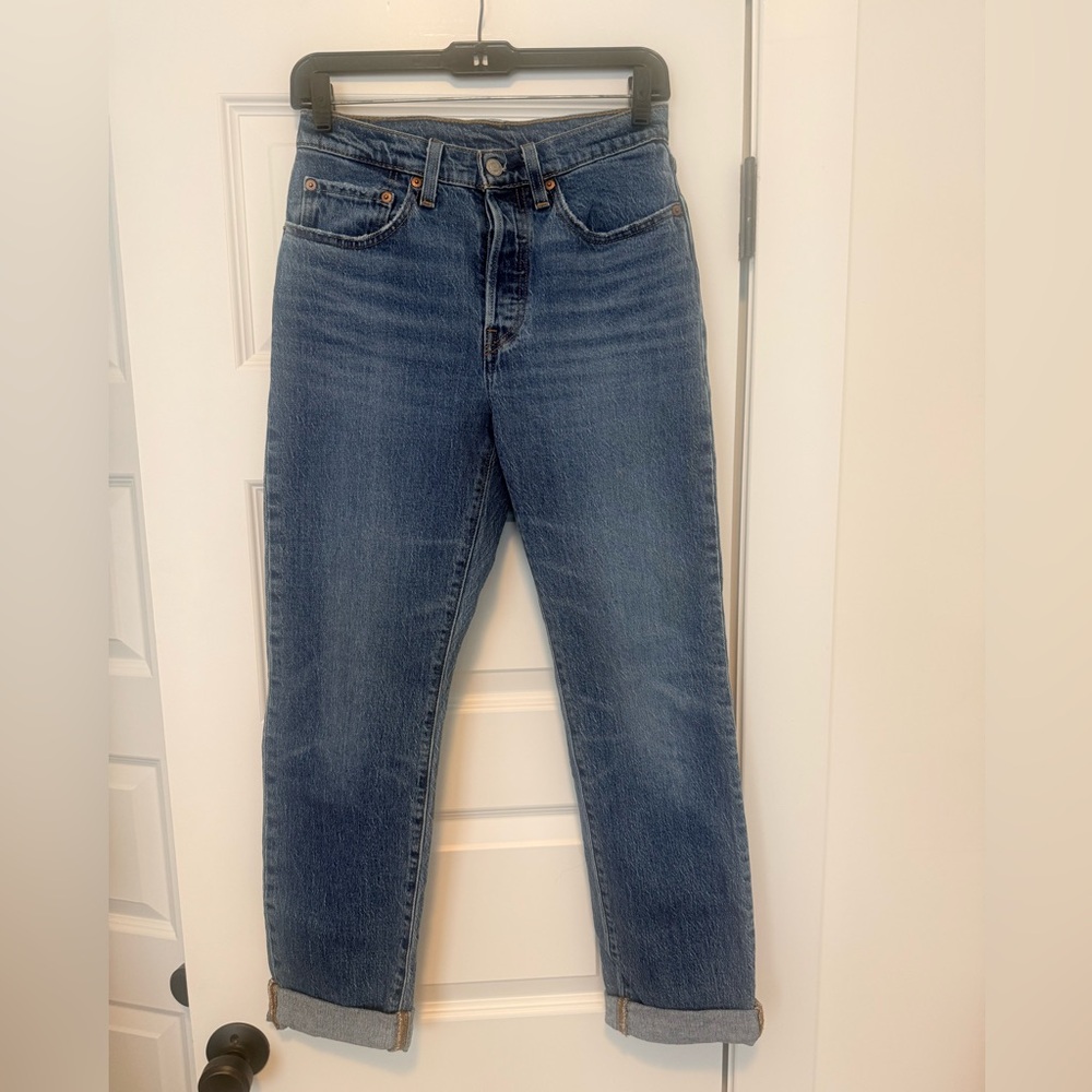 Levi's 501 Original Blue Straight Leg Women's Jeans